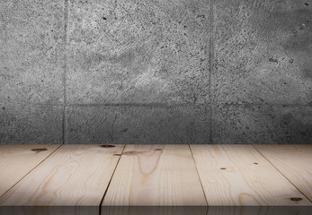 wooden table in front of wall room