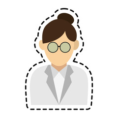Woman doctor icon. Medical health care hospital and emergency theme. Isolated design. Vector illustration