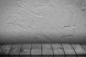 wooden table in front of wall room