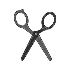 Scissor icon. Tool instrument cut object and  utensil theme. Isolated design. Vector illustration