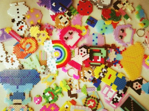  key chain from plastic bead
