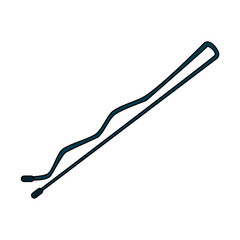 Hair pins icon. Hair salon supply utensil and barbershop theme. Isolated design. Vector illustration