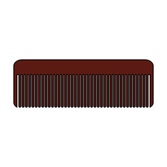 Comb icon. Hair salon supply utensil and barbershop theme. Isolated design. Vector illustration