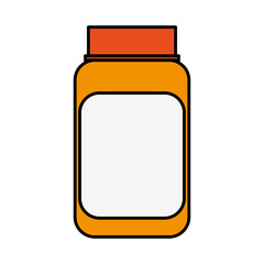 Medicine jar icon. Medical health care hospital and emergency theme. Isolated design. Vector illustration