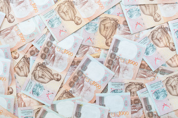 Thai banknote and cash