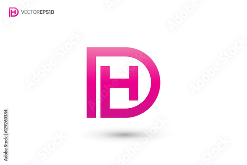  DH Logo or HD Logo Stock image and royalty free vector 