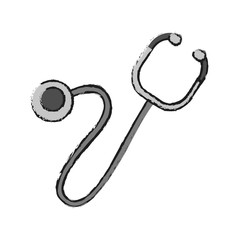 Stethoscope icon. Medical health care hospital and emergency theme. Isolated design. Vector illustration