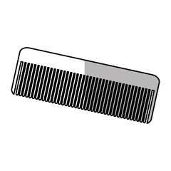 Comb icon. Hair salon supply utensil and barbershop theme. Isolated design. Vector illustration
