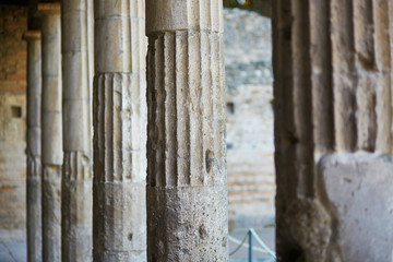 Ancient ruins in Pompeii, in Southern Italy