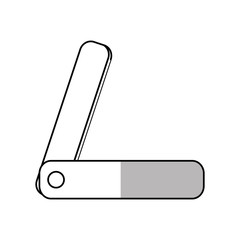 Straight razor icon. Hair salon supply utensil and barbershop theme. Isolated design. Vector illustration