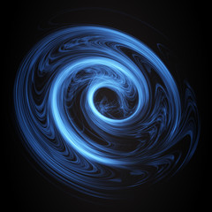 Swirl light effect with blue lines. Abstract background. Vector graphic design.