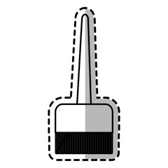 Brush icon. Hair salon supply utensil and barbershop theme. Isolated design. Vector illustration