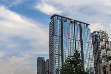 Fototapeta premium Dalian evening city building