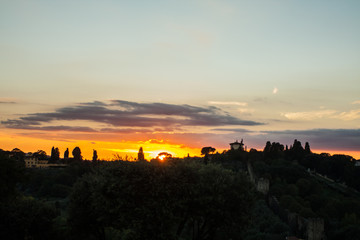 sunset view of florence