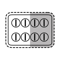 Medicine icon. Medical health care hospital and emergency theme. Isolated design. Vector illustration