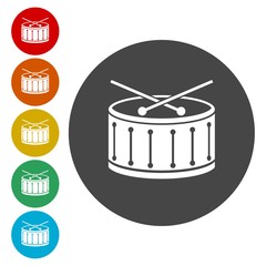 Drum music instrument icon, Snare Drum Icon 