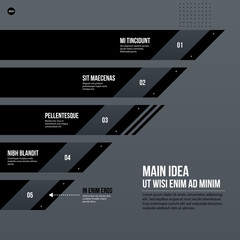 Futuristic corporate chart template on gray background. Useful for presentations and marketing media.