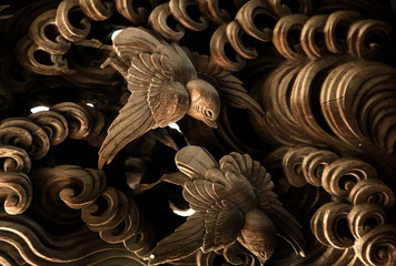A Japan traditional crafts which is in use for the underside of shrine's roof.