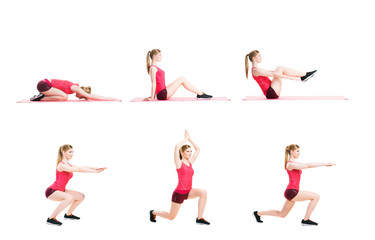 Fit, healthy and sporty woman in sportswear working out