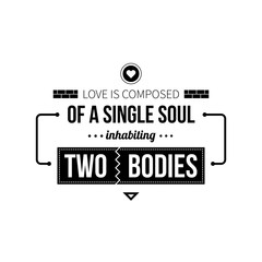 Typographic poster with aphorism 