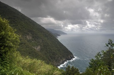 Seascape of Italy Liguria coast travel