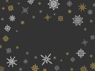 Christmas and winter background with snowflakes