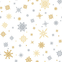 Christmas and winter background with snowflakes