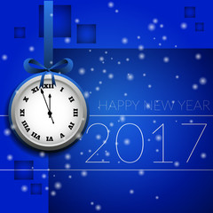 New year  background with vintage clock Vector illustration eps