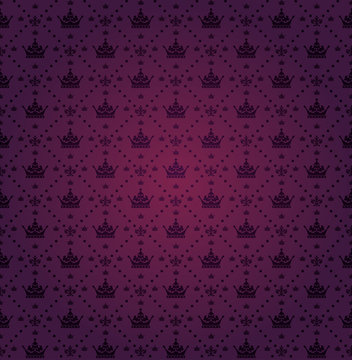 Purple wallpaper. Classic vintage background. Vector image