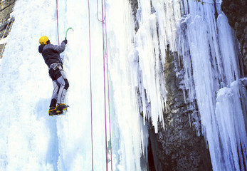 Ice climbing the North Caucasus.