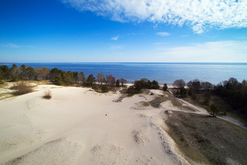 Sandy coast, gulf of Riga, Baltic sea .