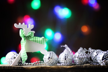 new year composition Christmas tree decorations