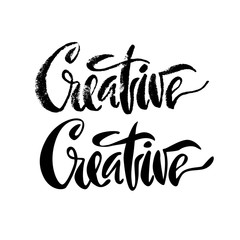 Creative hand drawn lettering. Ink illustration. Modern brush calligraphy.