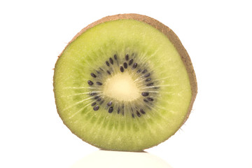 one piece of the cut sweet ripe kiwi