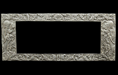 Photo frame ,Decorative Art of Lanna Thai silver carving art