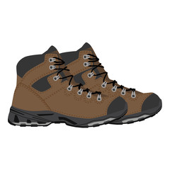 Hiking boots vector