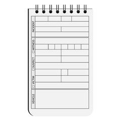 Detective notepad vector