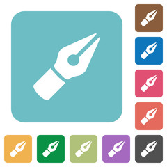 Vector pen square flat icons
