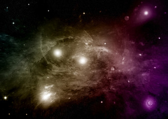 galaxy in a free space