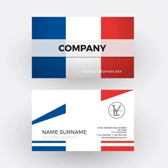 Foto op Canvas Vector abstract french flag. Professional business card for Fran © puckillustrations