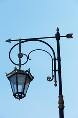 Fototapeta na wymiar St.Petersburg historical street lantern over blue sky