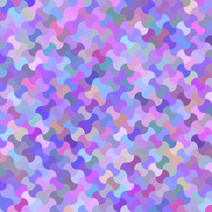 Colorful curved shape mosaic background