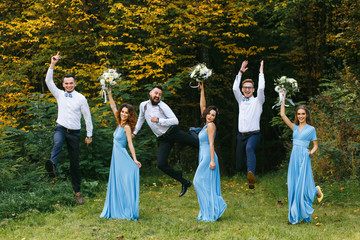 Groomsmen and bridesmaids