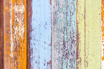 top view vintage wood material background (selective focus at ce