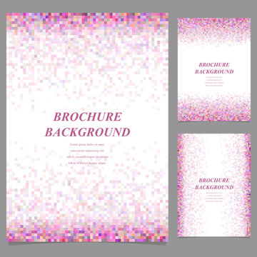 Geometric square pattern page template set