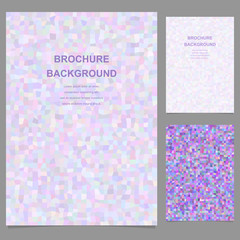 Purple rectangle tile mosaic brochure template