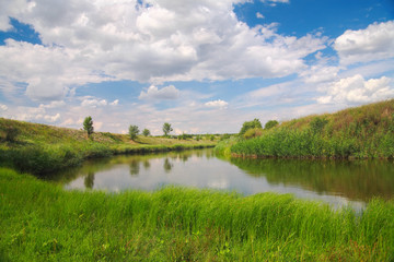 Countryside landscape, River Ingulets