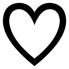 Minimalistic black heart icon template