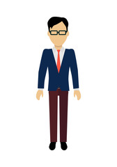 Man Character Template Vector Illustration.