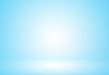 Light blue gradient abstract background. Empty room for display product.